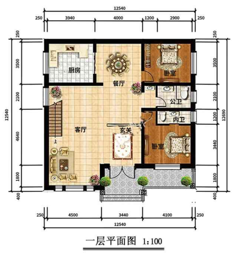 二层310平米轻钢龙骨别墅