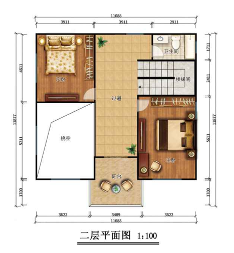 二层120平米钢结构别墅房屋