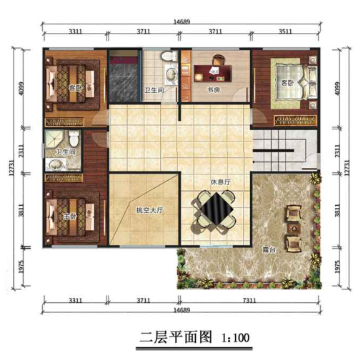 二层372平米欧式风格轻钢别墅