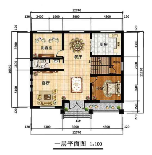 二层271平米欧式轻钢别墅房屋