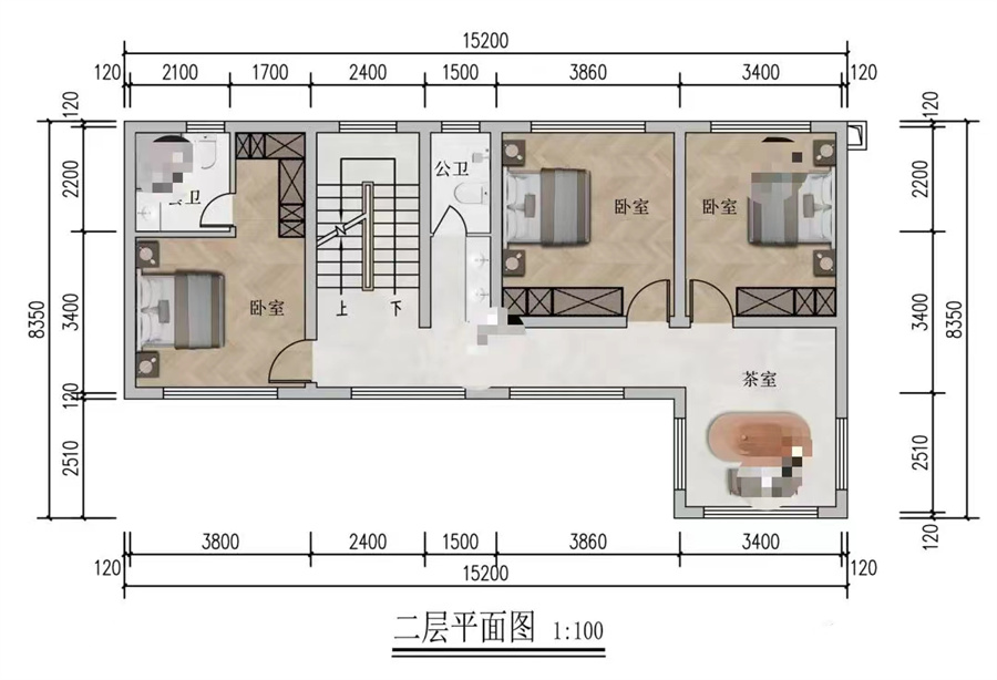 二层196平新中式轻钢别墅房屋